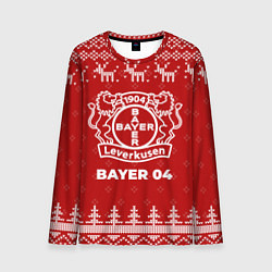 Мужской лонгслив Новогодний Bayer 04 с оленями