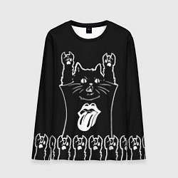 Мужской лонгслив Rolling Stones: cat rock