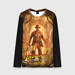 Лонгслив мужской Инди Indiana Jones and the great circle, цвет: 3D-принт