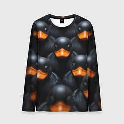 Мужской лонгслив Черные уточки