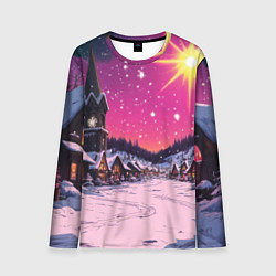 Мужской лонгслив Закат рождества