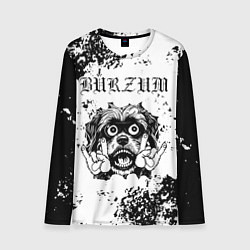 Лонгслив мужской Burzum - рок пес, цвет: 3D-принт