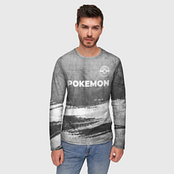 Лонгслив мужской Pokemon - grey gradient посередине, цвет: 3D-принт — фото 2