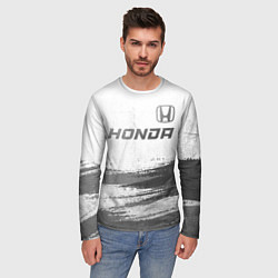 Лонгслив мужской Honda - white gradient посередине, цвет: 3D-принт — фото 2