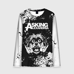 Лонгслив мужской Asking Alexandria рок пес, цвет: 3D-принт