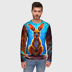 Лонгслив мужской Кенгуру в джунглях, цвет: 3D-принт — фото 2