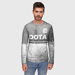 Лонгслив мужской Dota - grey gradient посередине, цвет: 3D-принт — фото 2