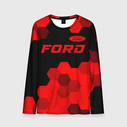 Лонгслив мужской Ford - red gradient посередине, цвет: 3D-принт