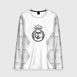 Лонгслив мужской Real Madrid white poly, цвет: 3D-принт