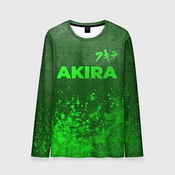 Лонгслив мужской Akira - green gradient посередине, цвет: 3D-принт