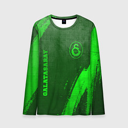 Мужской лонгслив Galatasaray - green gradient вертикально
