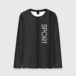 Мужской лонгслив Sport чёрно-серый полоса с затемнением