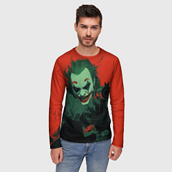 Лонгслив мужской Джокер с револьвером, цвет: 3D-принт — фото 2