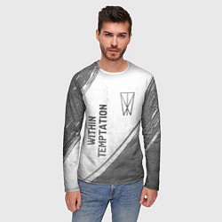 Лонгслив мужской Within Temptation - white gradient вертикально, цвет: 3D-принт — фото 2