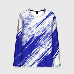 Мужской лонгслив The color is white and blue