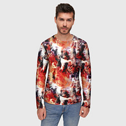 Лонгслив мужской Огненные перья, цвет: 3D-принт — фото 2