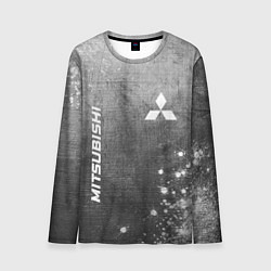 Лонгслив мужской Mitsubishi - grey gradient вертикально, цвет: 3D-принт