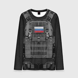 Лонгслив мужской Бронежилет спецназ - армия России, цвет: 3D-принт