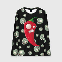 Лонгслив мужской Перчик из игры растения против зомби, цвет: 3D-принт