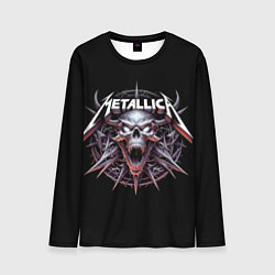 Лонгслив мужской Metallica - cool skull with horns, цвет: 3D-принт