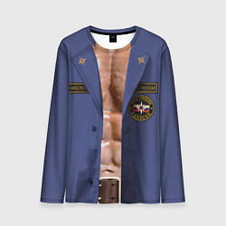 Лонгслив мужской Форма пожарного спасателя МЧС, цвет: 3D-принт