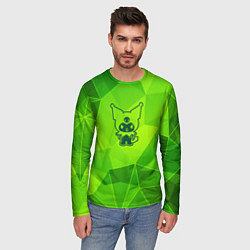 Лонгслив мужской Kuromi green poly, цвет: 3D-принт — фото 2