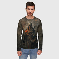 Лонгслив мужской Бродячий воин-скелет, цвет: 3D-принт — фото 2