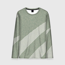 Лонгслив мужской Светлый серо-зелёный абстрактный, цвет: 3D-принт