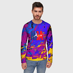 Лонгслив мужской NBA краски неон, цвет: 3D-принт — фото 2