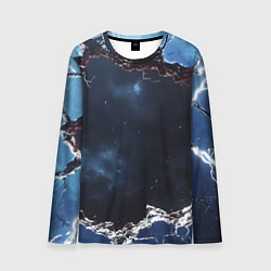 Лонгслив мужской Объемная дыра в стене текстура, цвет: 3D-принт