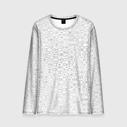 Лонгслив мужской Белый с абстрактным узором, цвет: 3D-принт