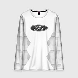 Лонгслив мужской Ford white poly, цвет: 3D-принт