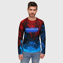 Лонгслив мужской God of War битва огня, цвет: 3D-принт — фото 2