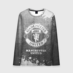 Лонгслив мужской Manchester United - grey gradient, цвет: 3D-принт