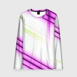 Мужской лонгслив Green white pink line