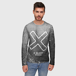 Лонгслив мужской A Silent Voice - grey gradient, цвет: 3D-принт — фото 2