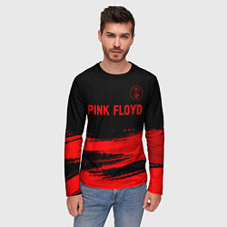 Лонгслив мужской Pink Floyd - red gradient посередине, цвет: 3D-принт — фото 2