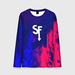 Лонгслив мужской Sally face neon flame, цвет: 3D-принт