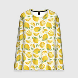 Лонгслив мужской Сочные лимоны - паттерн, цвет: 3D-принт