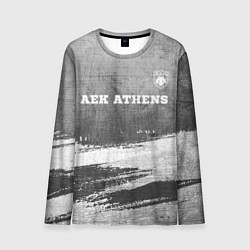 Лонгслив мужской AEK Athens - grey gradient посередине, цвет: 3D-принт