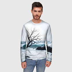Лонгслив мужской Дерево в море, цвет: 3D-принт — фото 2
