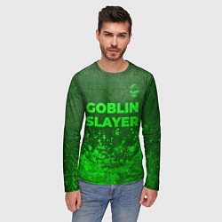 Лонгслив мужской Goblin Slayer - green gradient посередине, цвет: 3D-принт — фото 2