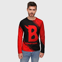 Лонгслив мужской Beastars - red gradient, цвет: 3D-принт — фото 2