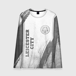 Мужской лонгслив Leicester City - white gradient вертикально