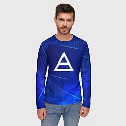 Лонгслив мужской Thirty Seconds to Mars blue poly, цвет: 3D-принт — фото 2