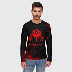 Лонгслив мужской Король и Шут - red gradient, цвет: 3D-принт — фото 2