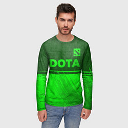 Лонгслив мужской Dota - green gradient посередине, цвет: 3D-принт — фото 2