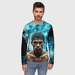 Лонгслив мужской Артуро Гатти в дыму, цвет: 3D-принт — фото 2