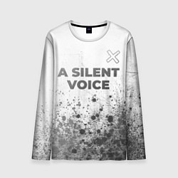 Мужской лонгслив A Silent Voice - white gradient посередине