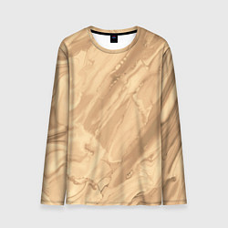 Лонгслив мужской Бежевая текстура каменная мрамор, цвет: 3D-принт